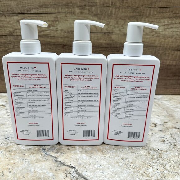 3X Native Candy Cane Moisturizing Conditioner 16.5 fl oz Silicone Sulfate Free - Picture 2 of 9